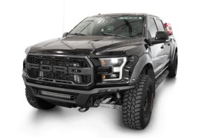 Ford F-150 Raptor Bumper - Front - Addictive Desert Designs - Phantom - Hammer Black Powder Coat - `17-`20 Ford F-150 Raptor Bumper - Front - Addictive Desert Designs - Phantom - Hammer Black Powder Coat - `17-`20